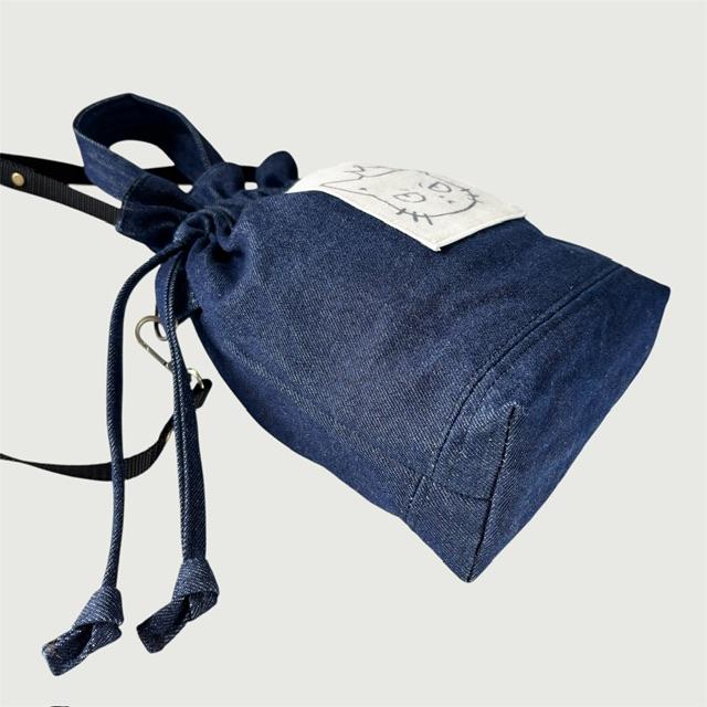 デニムの猫boxer2way巾着ショルダーバッグ | 7枚目