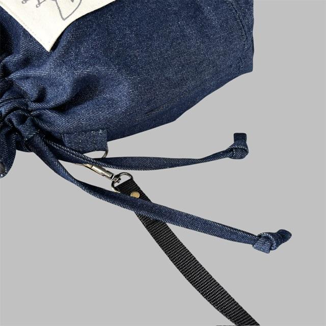 デニムの猫boxer2way巾着ショルダーバッグ | 8枚目