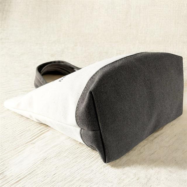 生成り＋グレー帆布の猫boxer手提げトートバッグ | 7枚目