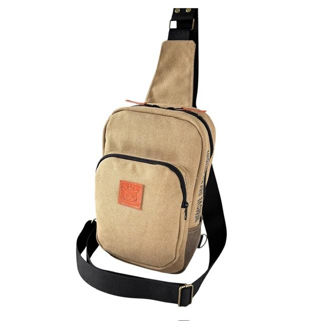 ココア＋ブラウンの猫boxerファスナーポケットボディバッグ