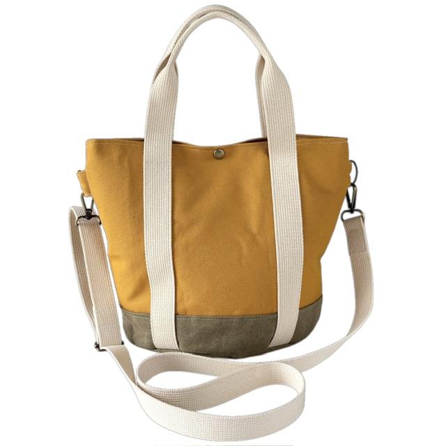 ３色帆布と猫boxerの丸底2wayトートバッグ | 5枚目