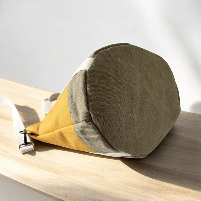 ３色帆布と猫boxerの丸底2wayトートバッグ | 7枚目