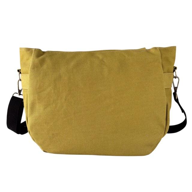 マスタード帆布の猫boxerスタンプフラップバッグ | 7枚目