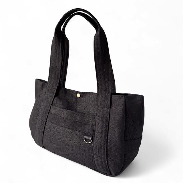 ノワール帆布の肩かけころりんトートバッグ