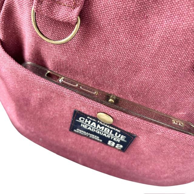 赤帆布の2wayコンパクトボストンショルダーバッグ | 4枚目