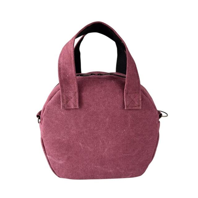 赤帆布の2wayコンパクトボストンショルダーバッグ | 5枚目