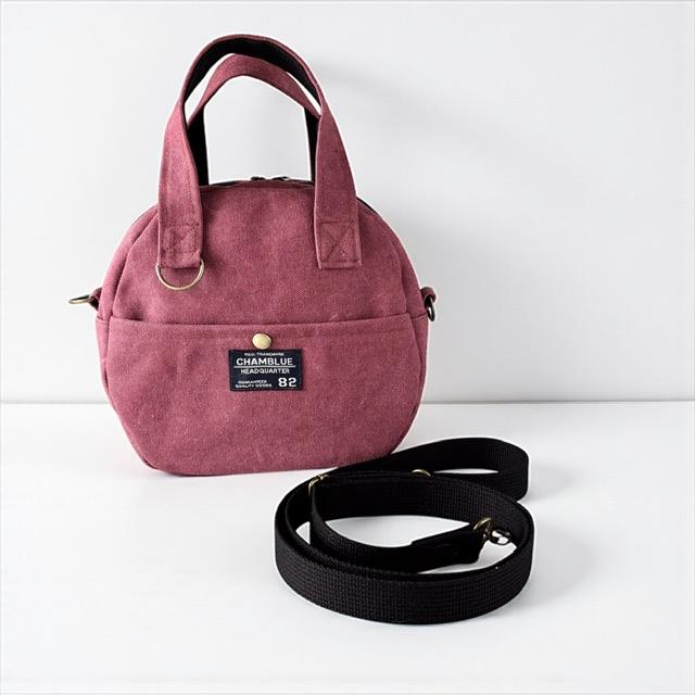 赤帆布の2wayコンパクトボストンショルダーバッグ | 6枚目