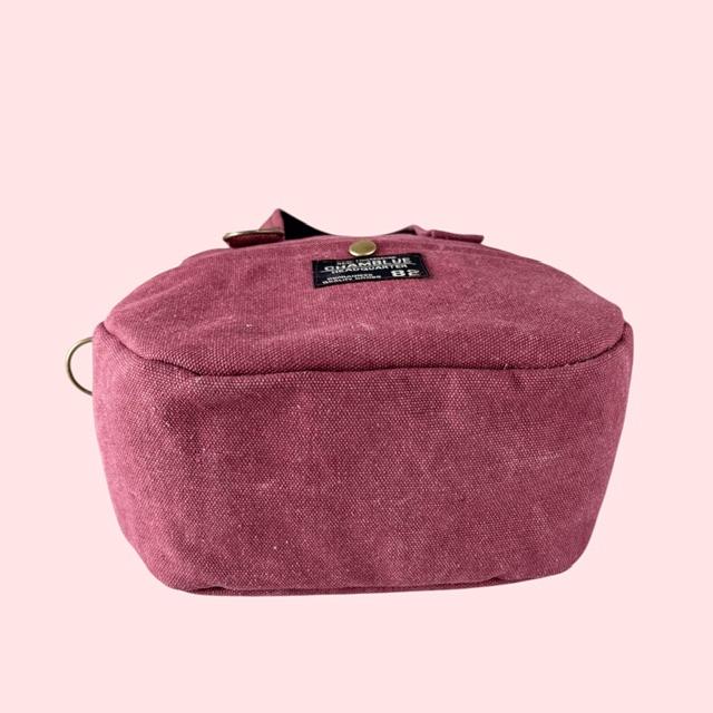 赤帆布の2wayコンパクトボストンショルダーバッグ | 7枚目