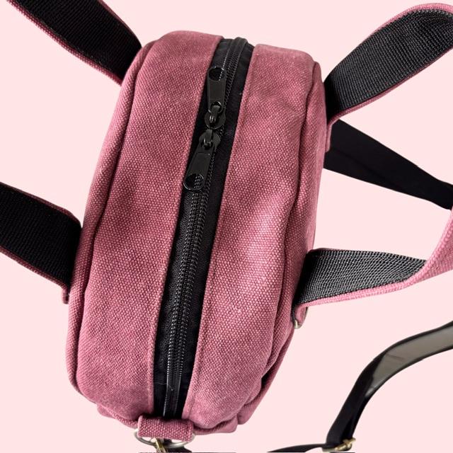 赤帆布の2wayコンパクトボストンショルダーバッグ | 9枚目