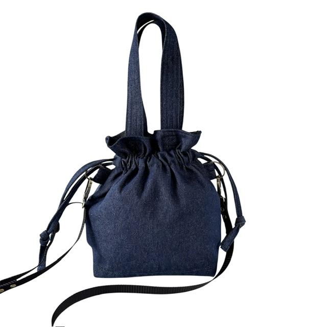 デニムの2way巾着ショルダーバッグ | 6枚目