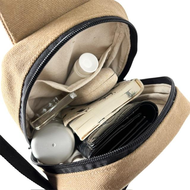 ココア+ブラウンの猫boxerファスナーポケットボディバッグ | 11枚目