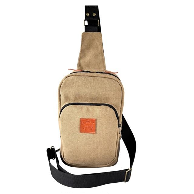 ココア+ブラウンの猫boxerファスナーポケットボディバッグ | 2枚目