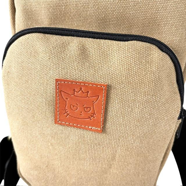 ココア+ブラウンの猫boxerファスナーポケットボディバッグ | 3枚目