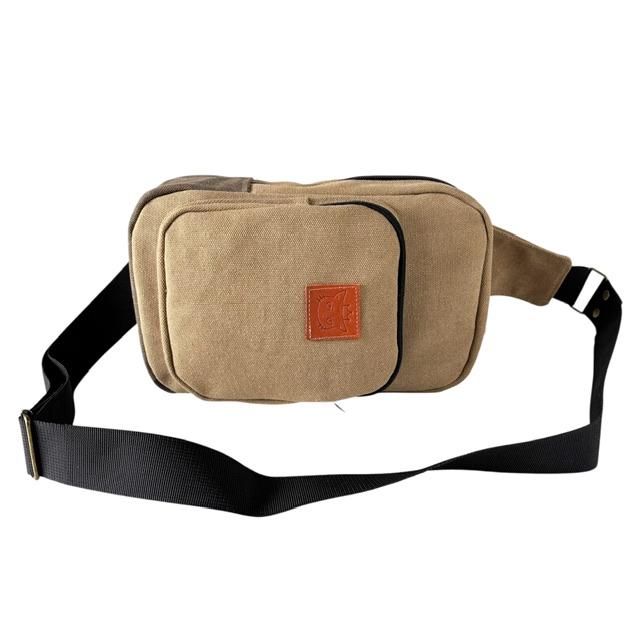 ココア+ブラウンの猫boxerファスナーポケットボディバッグ | 4枚目