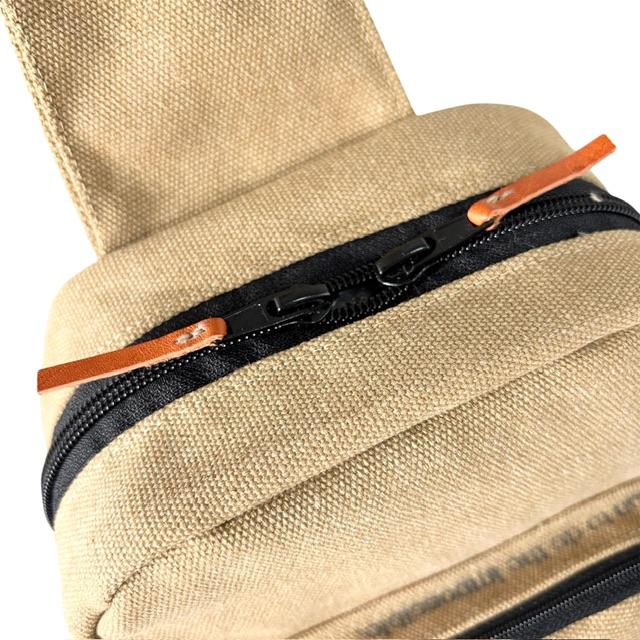 ココア+ブラウンの猫boxerファスナーポケットボディバッグ | 6枚目