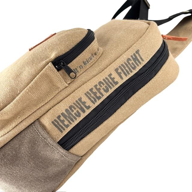 ココア+ブラウンの猫boxerファスナーポケットボディバッグ | 9枚目