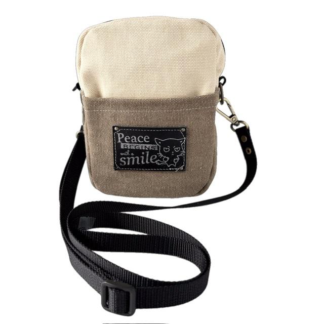 猫boxerのお出かけミニショルダーバッグ(ブラウン+生成り | 2枚目