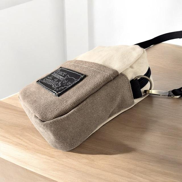 猫boxerのお出かけミニショルダーバッグ(ブラウン+生成り | 5枚目