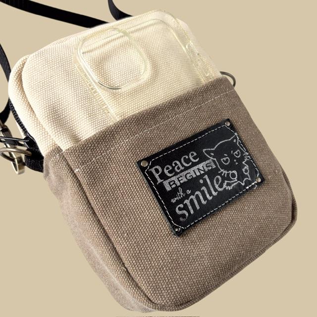 猫boxerのお出かけミニショルダーバッグ(ブラウン+生成り | 7枚目