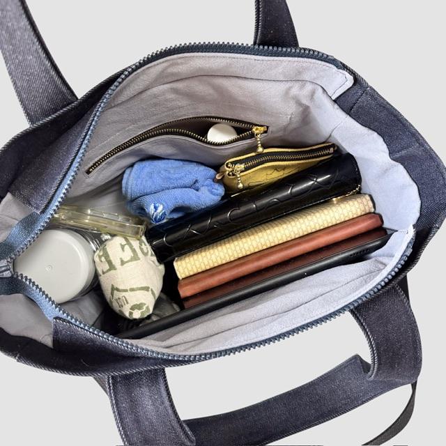 A4入る⭐︎国産デニムの3wayナチュラルショルダートートバッグ | 10枚目