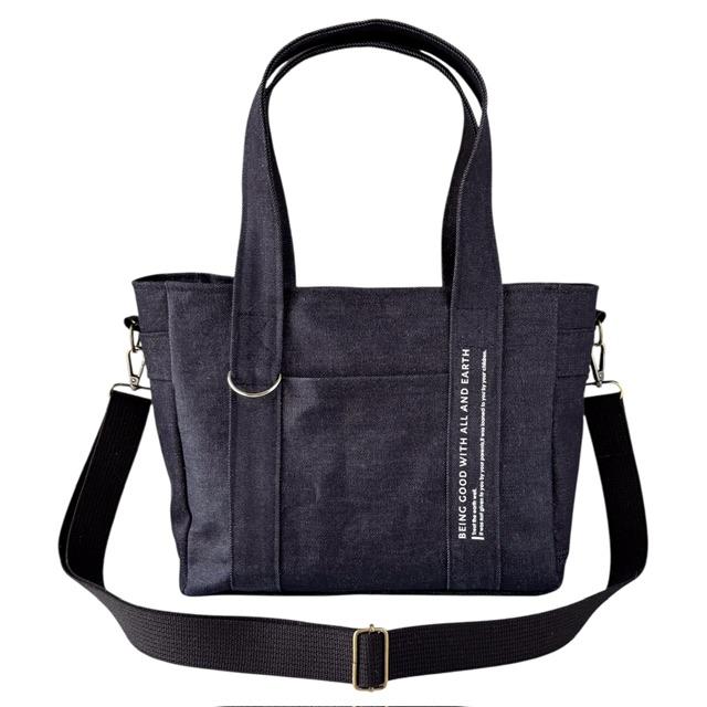 A4入る⭐︎国産デニムの3wayナチュラルショルダートートバッグ | 2枚目