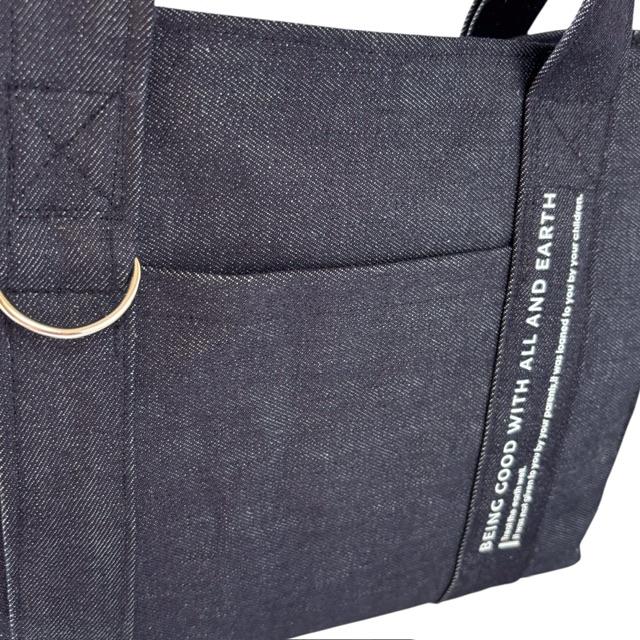 A4入る⭐︎国産デニムの3wayナチュラルショルダートートバッグ | 4枚目