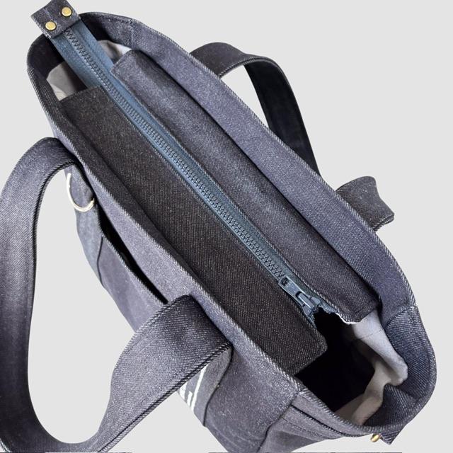 A4入る⭐︎国産デニムの3wayナチュラルショルダートートバッグ | 7枚目